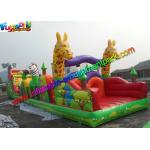 Customized Jungle Interactive inflatable obstacle course for adults With 18m for sale