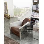 antique leather chair with aluminium frame,#2007 for sale
