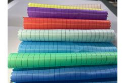 China 130GSM Anti Static ESD Polyester 5mm Stripe Polyester Carbon ESD Fabric supplier