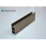 6063-T5 Aluminium Sliding Window Profile , Champagne Anodized Aluminium Profiles for sale