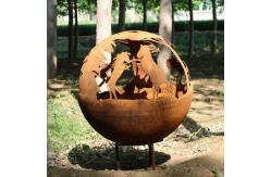 China 100cm Customized Weathering Steel Fire Pit Rustic Red supplier