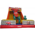 Classic Red Colour Interesting Inflatable Car Slide 0.55mm PVC Tarpaulin Material for sale