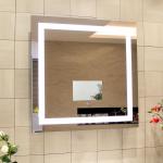Natural Warm Light Lighted Mirror TV Residential Led Bathroom Mirror With TV for sale