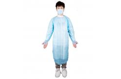 China Medical Plastic Isolation Gown Disposable CPE Protective With Thumb Loop Cuffs supplier