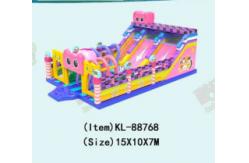 China Pink Purple Large Slides Inflatable Bouncy Castle Kids Playground supplier