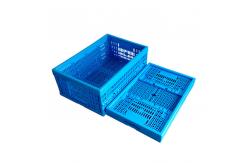 China Fresh Food Loading Plastic Collapsible Crates 600*400*240 mm Mesh Structure supplier