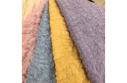 China 180-300gsm 100% Polyester Pleated Stretch Knitted Fabric Plain Crinkle Material supplier