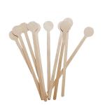 Wooden Round Biodegradable Cutlery Coffee Stirrer Sustainable for sale