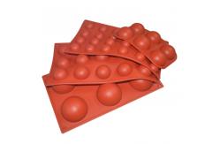 China Round Half Circle Chocolate Mold DIY Multi Cavity Silicone Fondant Molds supplier