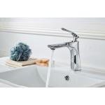 Chrome Plated Single Hole Silver Wash Basin Faucet