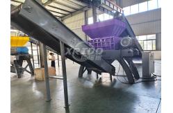 China Intelligent Auto Waste Textile Shredding Machine Fabric Shredder Machine Industrial Double Shaft Shredder supplier