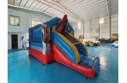 China Fireproof 0.55mm Inflatable Jumping Castle Bouncer Combo With Slide Spiderman supplier