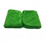 Polyester Polyamide Microfiber Cleaning Cloth Green Coral Fleece 30x30 for sale