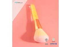 China Large Glitter Powder Makeup Brush Plastic Handle Flawless Coverage Powder Foundation Brush supplier