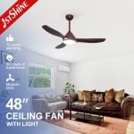 Remote Control Ceiling Fan with Light 1stshine Metal Lamp Body 6 Speeds AC Motor for sale