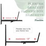 Flexible Flower Box Holder for Holding Different Flower Boxes Planter Box Brackets