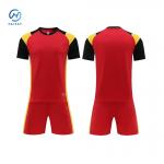 Custom Logo Children Size Soccer Jersey Set In Blue Yellow For Maximum Wear Comfort for sale