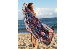China Microfiber Material Printed Beach Towel With Machine Washable Care Instructions supplier