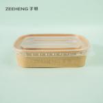 Take Away Recyclable Square Paper Bowls Food Bowls With Lids for sale