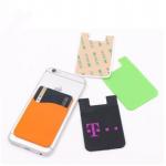 Adhesive FDA 3M Silicone Card Holder For Phone Custom for sale