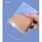 Printing Round 1 Liter Transparent Plastic Bucket for Chocolate Cookies Food Package