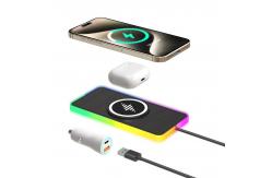 China A8X Magnetic Wireless Charger With Ambient Light 15w/10w/7.5w Charger supplier