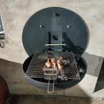 Rustic 80cm Wood Burning Fire Pits Wall Mounted Barbecue Grill Corten Steel Wall Hanging Grill for sale