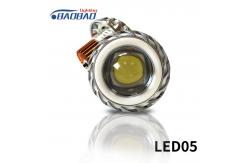 China LED05 Double angel eye without fan motorcycle led headlight projector lens supplier