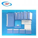 Hospital Disposable Laparotomy Pack Sterile Field Drape In Blue Color for sale