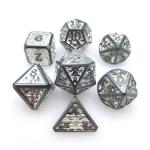 Plai card Sharp Edge Resin Dice Metal Antiwear Hand Carved Polyherdal for sale
