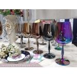 Glassware Decoration PVD Coating Service , Pruple Color PVD Glass Coating Service for sale