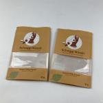 Recycled Customized Resealable Stand Up Pouches Pet Food Brown Kraft Paper Bags for sale
