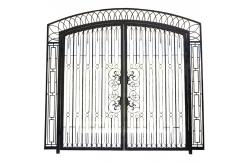 China Modern Style Iron Main Gate Designs Steel Picket Fence Gate supplier