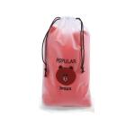 PE Waterproof 160mic 16*20cm Drawstring Plastic Bag For Cosmetics / Traveling for sale