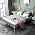 China 2022 Latest Modern Design Metal Bed Frame Livingroom Size Steel Single Bed for sale