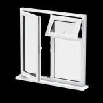 White Tilt And Turn UPVC Window Double Glass Outward Swinging Windows Customizable