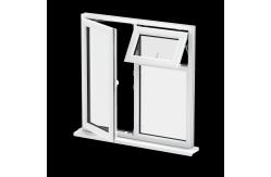 China White Tilt And Turn UPVC Window Double Glass Outward Swinging Windows Customizable supplier