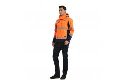 China Rainproof HI VIS Softshell Jacket Fire Proof For Railway Workers supplier