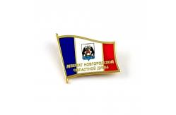 China Gold Finish Custom Flag Lapel Pins Hard Enamel Pin Free Artwork Service supplier