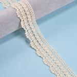 Embroidery Bridal Wedding Cotton Lace Trim Milk Shreds White for sale
