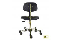 China School Computer PU Anti Static Lab Chair Adjustable PU Foam With Wheels supplier