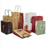 310*110*420mm gravure custom printed paper carry bags with handles Twisted for sale