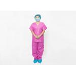 Medical 42g Blue SMS Nonwoven Disposable Scrub Suit for sale