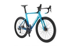 China Double Disc Brake KOOTU Road Bike , T800 Carbon Black And Blue Road Bike supplier