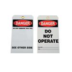 25pcs Cardstock Danger Do Not Operate Tag See Other Side Sign Header Dange for sale
