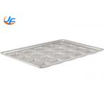 RK Bakeware China Nonstick Aluminized Steel Square Ciabatta Roll Pan Baking Tray for sale