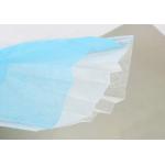 Blue 3 Ply Disposable Face Mask , Disposable Mouth Mask With Nose Clip for sale