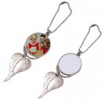 Sublimation Blank Angel Wing Car Hanger Custom Sublimation Aluminum Christmas Ornament for sale