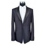 Trendy High Class Mens Slim Fit Suit Blazer Black Business Wedding Person for sale