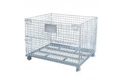 China Medium Duty 1000KG Capacity 50x50 Folding Wire Mesh Container supplier